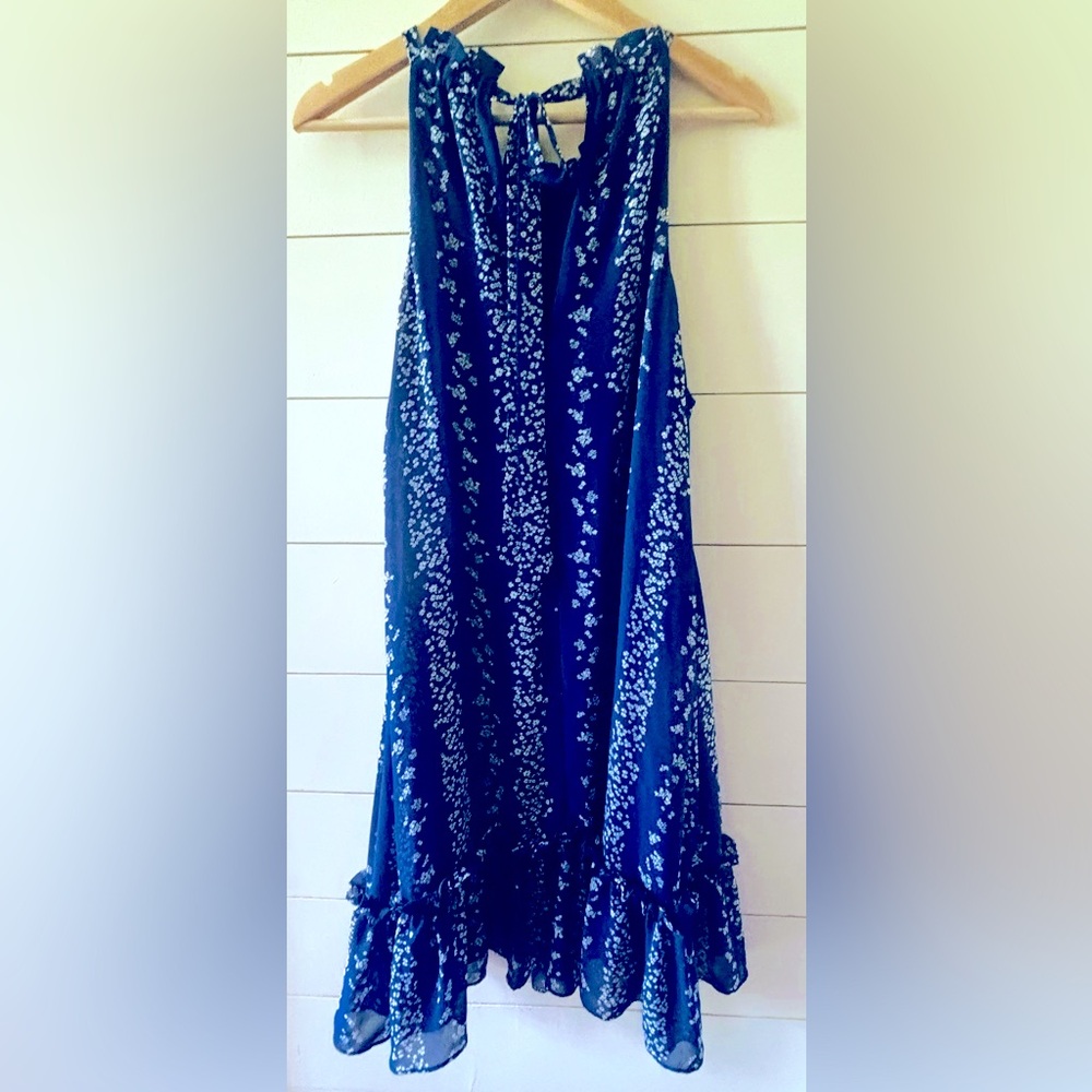 BCBG Floral Blue Dress size XL